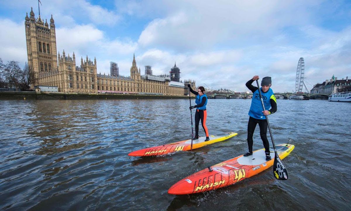 The world’s best SUP racers will take to the waters of River Thames at the APP’s London SUP Open July 7-8. Photo: APP World Tour