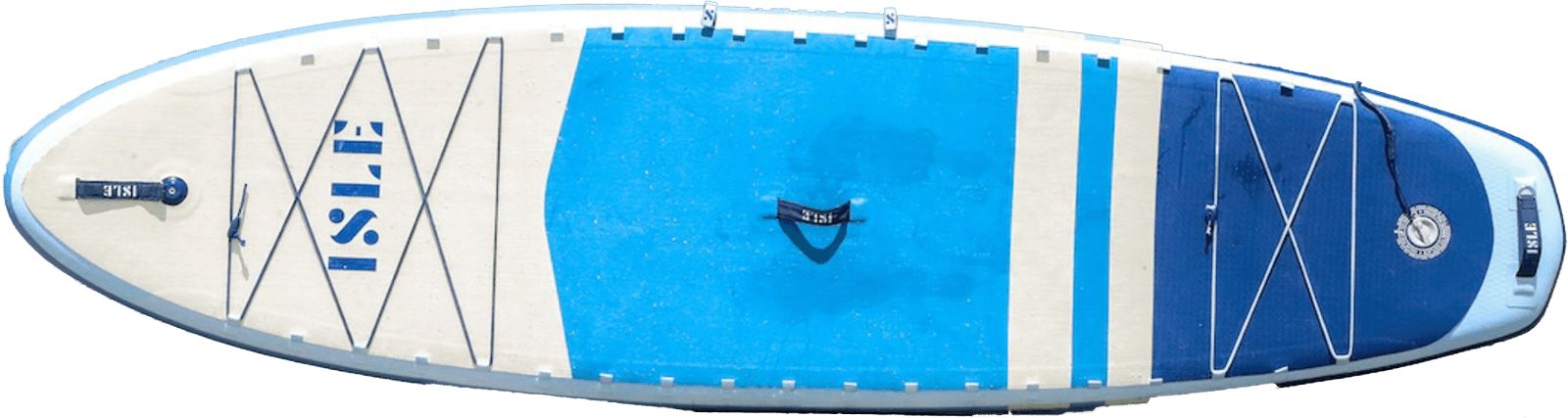 Inflatable paddle board, top view