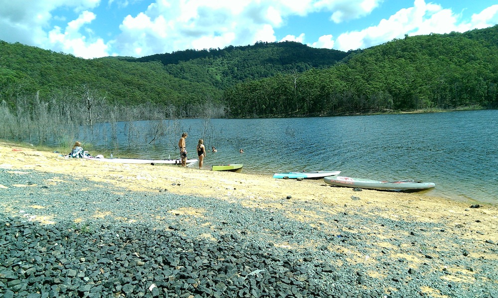 hinze dam west launch area