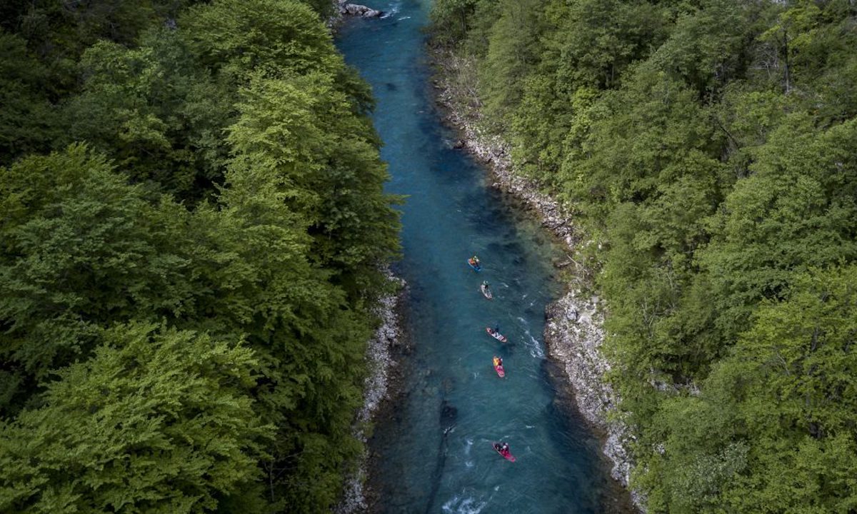 First SUP Descent Of Europe's Deepest Canyon overhead