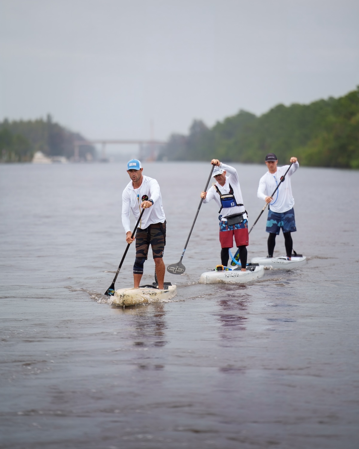 Paddlers in channel D1