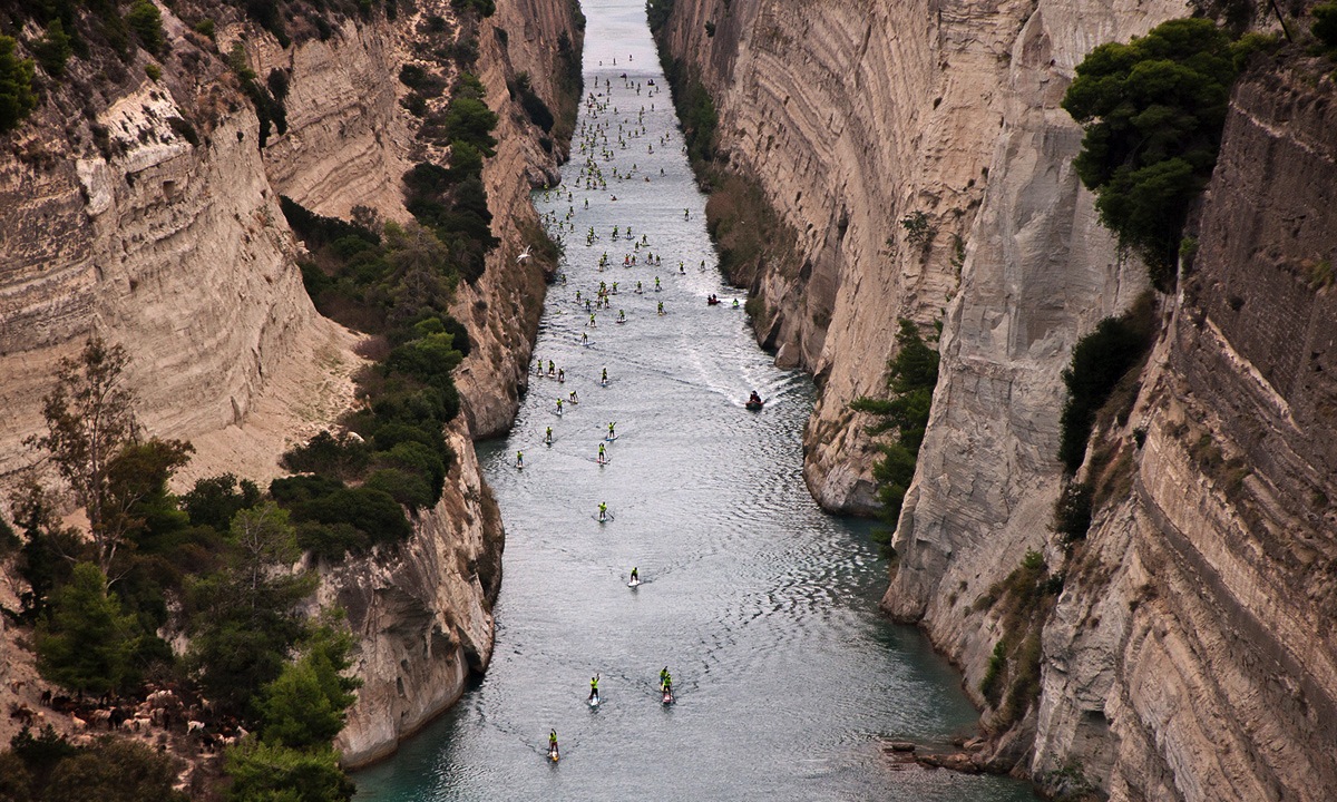 corinth canal sup crossing 2015 2