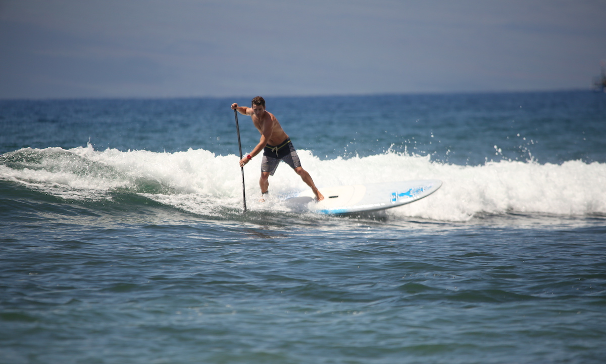 sup frontside cutback bottom turn