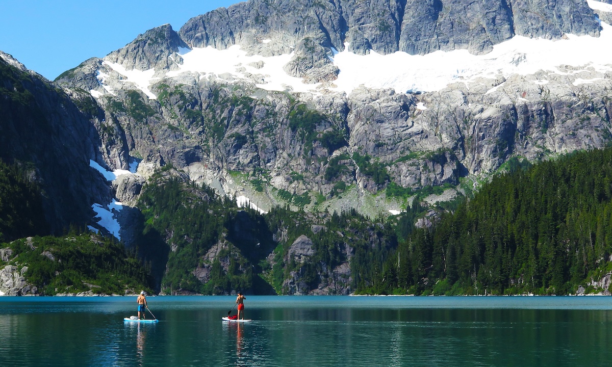 Tim Emmet and Justin Sweeny Lake Lovely Water on route to peaks lakes river ocean quest testing out the new Red Compact boards