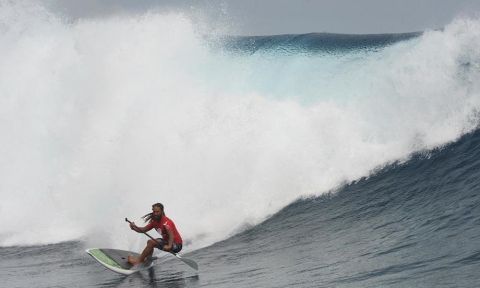 Hawaiian, Keali'i Mamala came on top in a tightly contested final, picking off the best set waves and driving smooth, but powerful turns on his way to victory. | Photo Courtesy: Waterman League