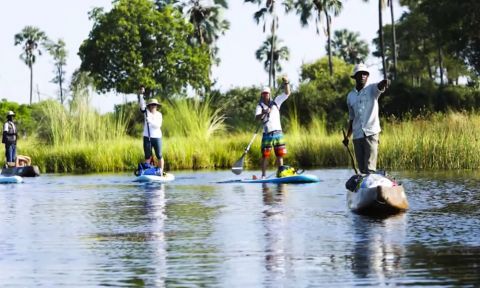 Chris Bertish leads a team of Intrepid Explorers as the first team to navigate the wild and rugged area NG32 of the Botswana, Okavango Delta.