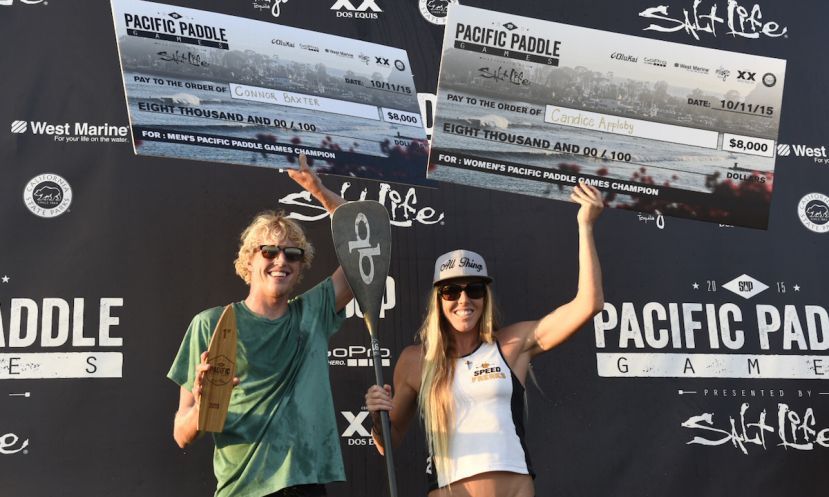 Candice Appleby &amp; Connor Baxter, the Overall Champions of the 2015 Pacific Paddle Games. | Photo Courtesy: Pacific Paddle Games