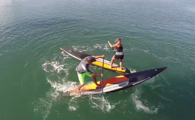 Mike Tavares And Haley Mills Test Boardworks 2015 Eradicator Race SUPS