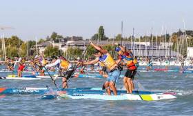 Racers competing for the 2021 ICF World Title. | Photo courtesy International Canoe Federation