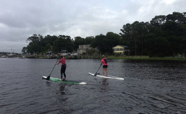 Kacie and Kim Paddleboard the N.C. Coastline