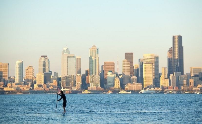 Paddle Boarding Puget Sound, Seattle