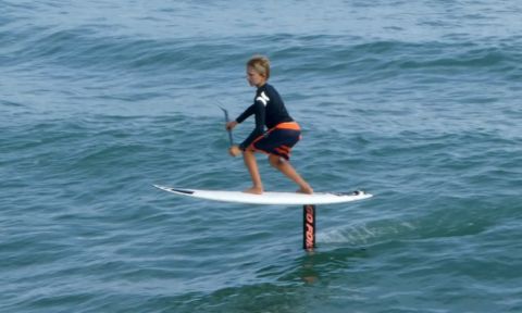 Finn Spencer having a blast on the Go Foil. | Photo: Henry Spencer