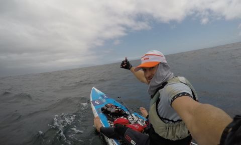 Chris Bertish will attempt the world record for most miles traveled in 24 hours in open ocean.