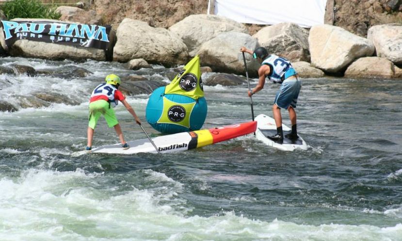 13-year old Miles Harvey and Noah Hopper needed a race off to decide the juniors Champ. | Photo Courtesy: Werner Paddles