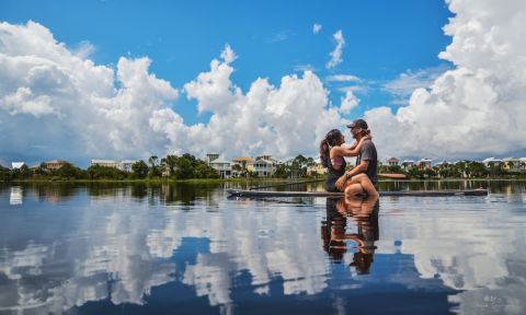 From my first SUP shoot! Gabriel Gray and his wife Natalie, in the pond behind Gabriel’s paddleboard shop. | Desirée Gardner Photography