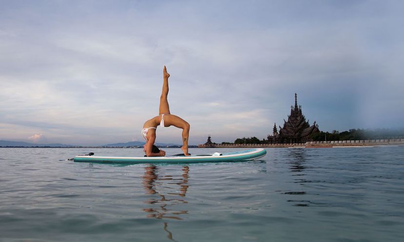 Dashama, a leading voice in SUP Yoga, gives us tips on SUP Yoga. | Photo courtesy: Starboard