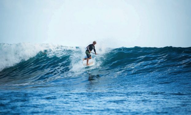 Zane Schweitzer on the Avanti in Tahiti. | Photo: Ben Thouard