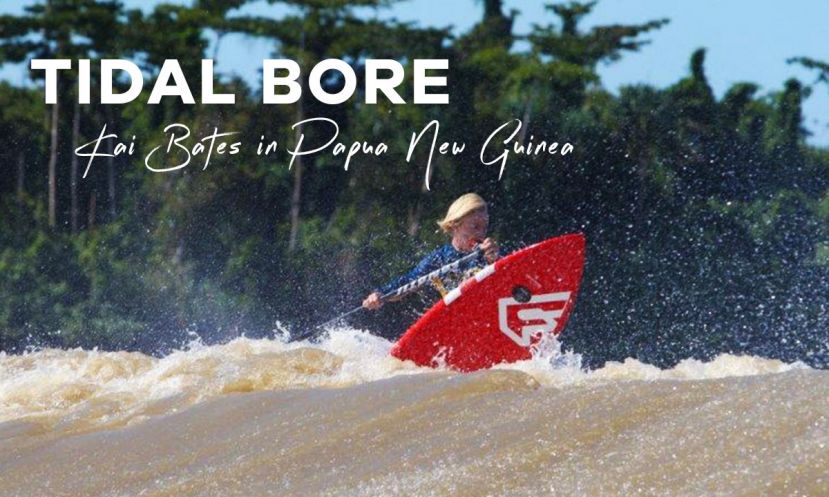 Kai Bates SUP Surfs Tidal Bore In Papua New Guinea