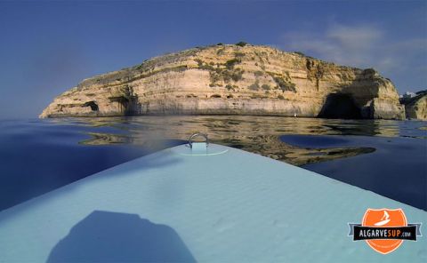 Paddle Boarding Coastal Caves of Algarve, Portugal