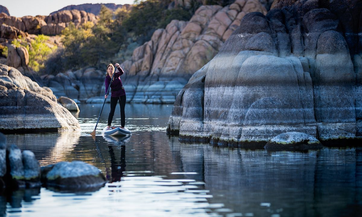 Paddling on Watson Lake.