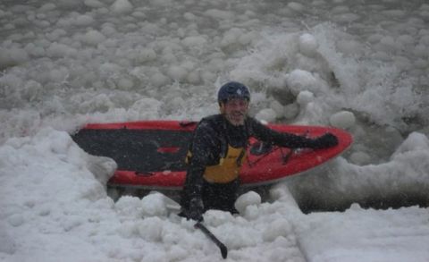 Canadian Paddler Braves Freezing Conditions To Stay Stoked