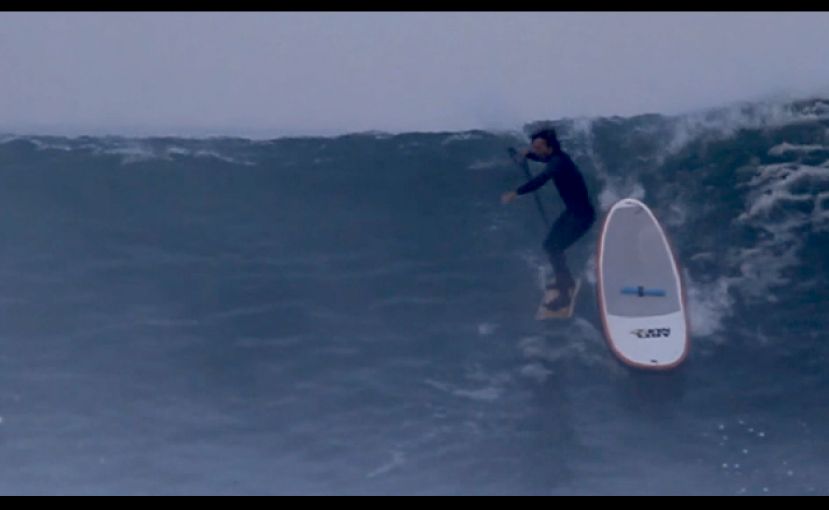 French Surfer Uses SUP To Catch Big Waves On Alaia