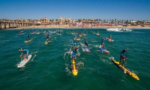 Men&#039;s Elite Race at the 2015 US Open of SUP. | Photo Courtesy: Waterman League