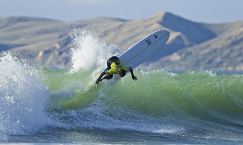 Daniel Kereopa takes the lead in the Ultimate Waterman after winning his second consecutive discipline. | Photo: Cory Scott